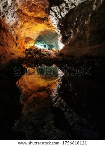 Natural cave in Lanzarote, Canary Island