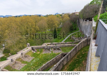 Walling of the city of pamplona in spain