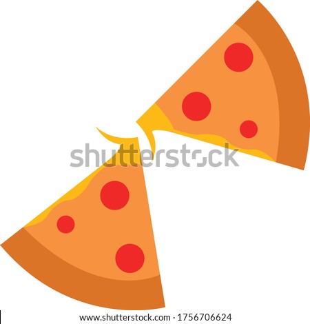 pizza simple clip art vector illustration