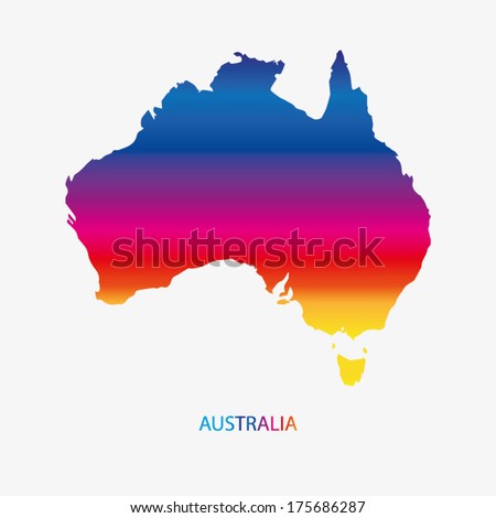 AUSTRALIA MAP VECTOR