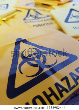 Sign "Biohazard" on the package