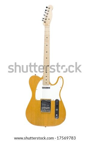 Telecaster electric guitar isolated on white Royalty-Free Stock Photo #17569783
