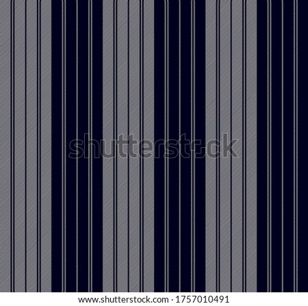 Stripe seamless pattern with Navy Blue and white colors vertical parallel stripes.Vector abstract background