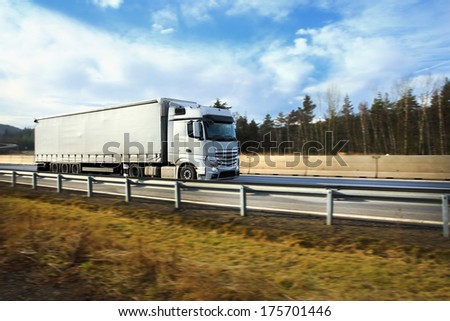 Truck on the road Royalty-Free Stock Photo #175701446