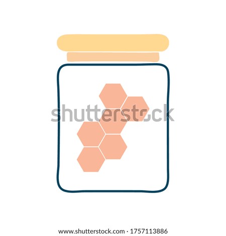 jar flat style icon design, Cook kitchen eat and food theme Vector illustration