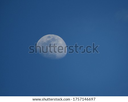 Blue Sky with half moon