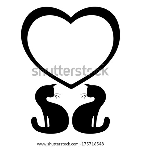 Vector sign. Love cats.