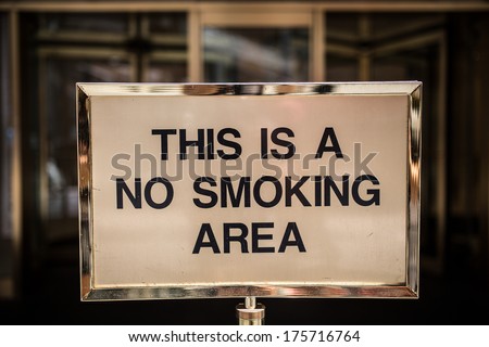 Prohibitive sign in New York City this is a no smoking area