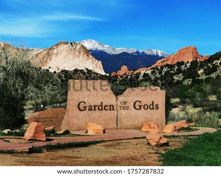 Garden Of the Gods Entrance Gate In Colorado Springs