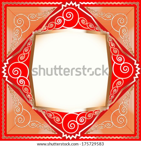 background frame with ornaments of gold