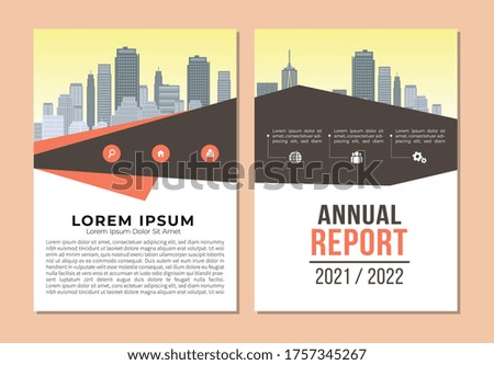 Business cover annual report modern template flat design flyer