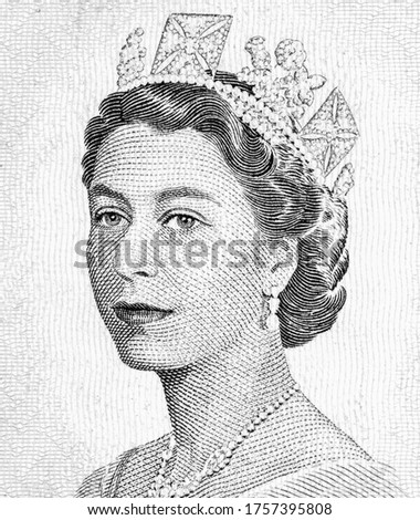 Portrait from Malaya and British Borneo Banknotes.  Royalty-Free Stock Photo #1757395808