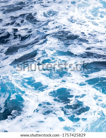 Close-up for Beautiful blue sea wave texture background
