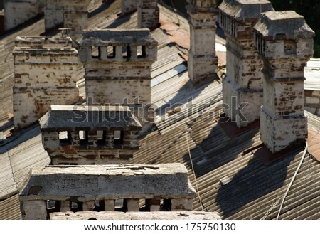 rooftops of the city Royalty-Free Stock Photo #175750130