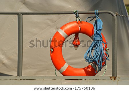 lifebuoy boat Royalty-Free Stock Photo #175750136