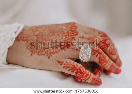 Close up woman hand during a wedding