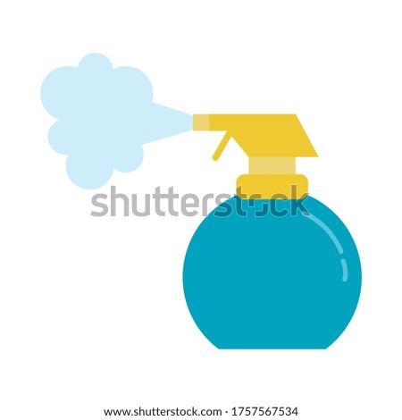 spray bottle with smoke design, Cleaning service wash home hygiene equipment domestic interior housework and housekeeping theme Vector illustration