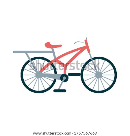 red bike design, Vehicle bicycle cycle healthy lifestyle sport and leisure theme Vector illustration