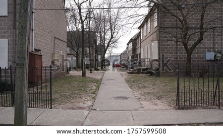 These are photos of urban streets in New Jersey. Royalty-Free Stock Photo #1757599508