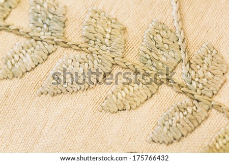 Textile texture with nature and floral pattern from a pillowcase