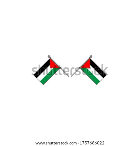 Palestinian flag vector design template illustration