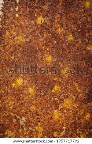 Close-up of rust on zinc