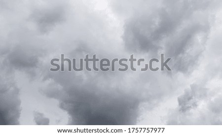 Raining strom dark gray sky and clouds background.