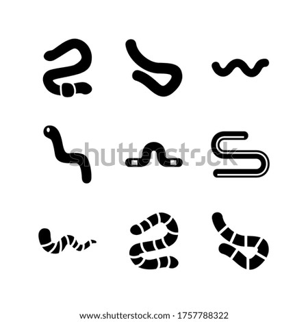 worm  icon or logo isolated sign symbol vector illustration - Collection of high quality black style vector icons
