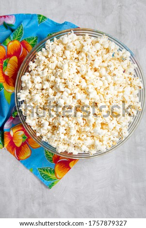 big bowl full with popcorn