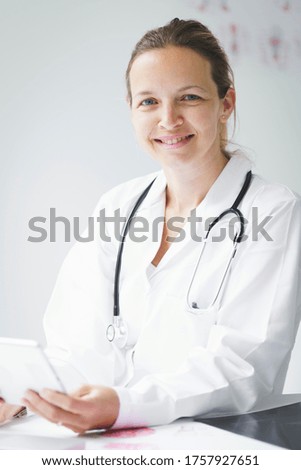 portrait of beautyful young and happy female doctor