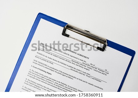 Filling and signing publishing agreement document sample