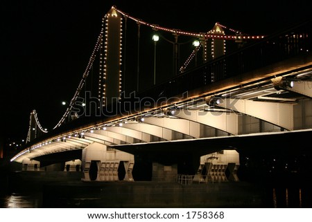 The Chelsea Bridge at Night.