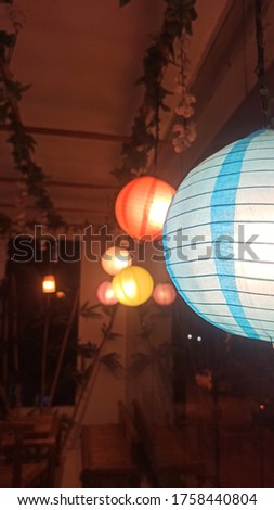 Photo of the interior paper lantern