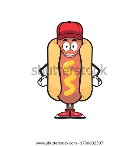 
Template hot dog mascot logo