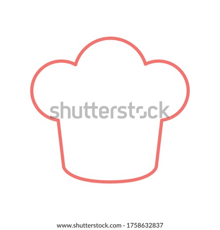 chefs hat line style icon design, food eat restaurant and menu theme Vector illustration