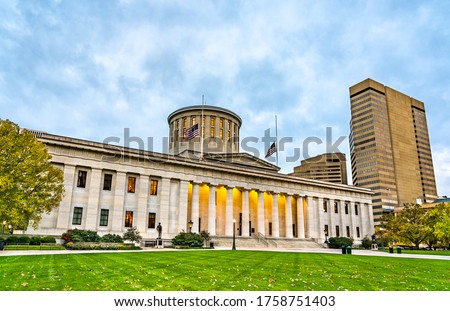 The Ohio Statehouse, the state capitol building and seat of government for the U.S. state of Ohio. Columbus, the United States