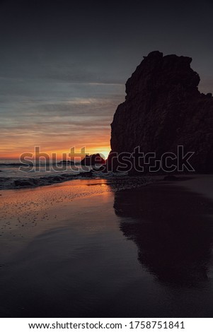 Beach Sunset in Malibu, California