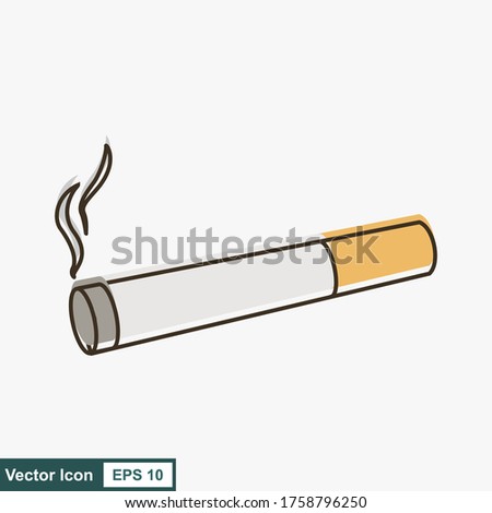 Smoke icon isolated sign symbol vector illustration.