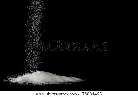 sugar sprinkle on black background Royalty-Free Stock Photo #175881455