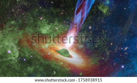Quasar in deep space. Elements of this image furnished by NASA.