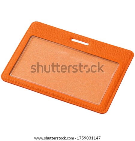 orange cover for card, on a white background.