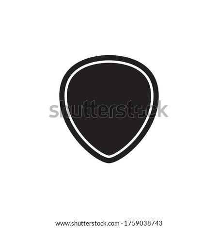 Guitar Pick Icon Design Vector Template