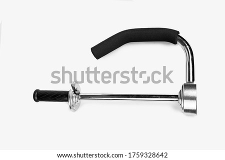 Dispenser for stretch film on a white background, catalog photo of equipment for stretch film