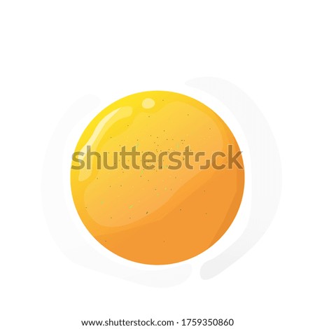 Egg yolk on a white background