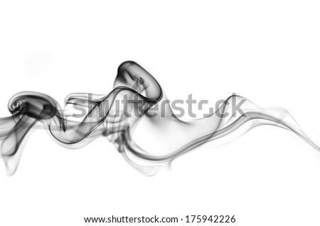 Abstract smoke on white background Royalty-Free Stock Photo #175942226