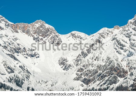 Summits of Austrian Alps in early spring