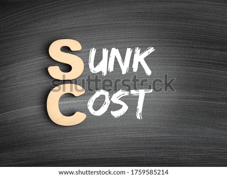 SC - Sunk Cost acronym, business concept on blackboard