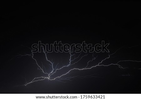 Thunder, lightning, and rain during summer storm