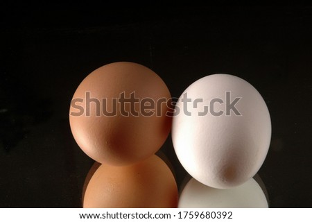 Eggs, Close Up on black background