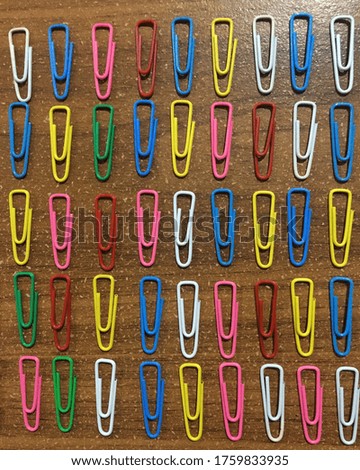 The colourfull of paper clips
